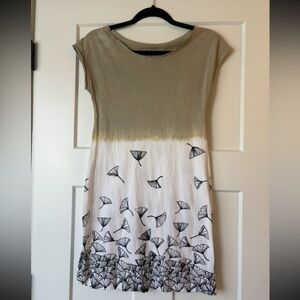 Tonle Olive and White Mini Dress